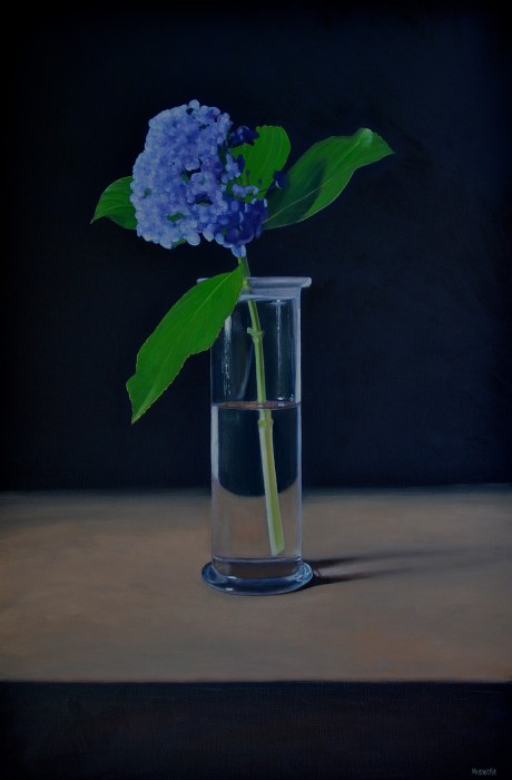 Still Life With Glass and Hydrangea