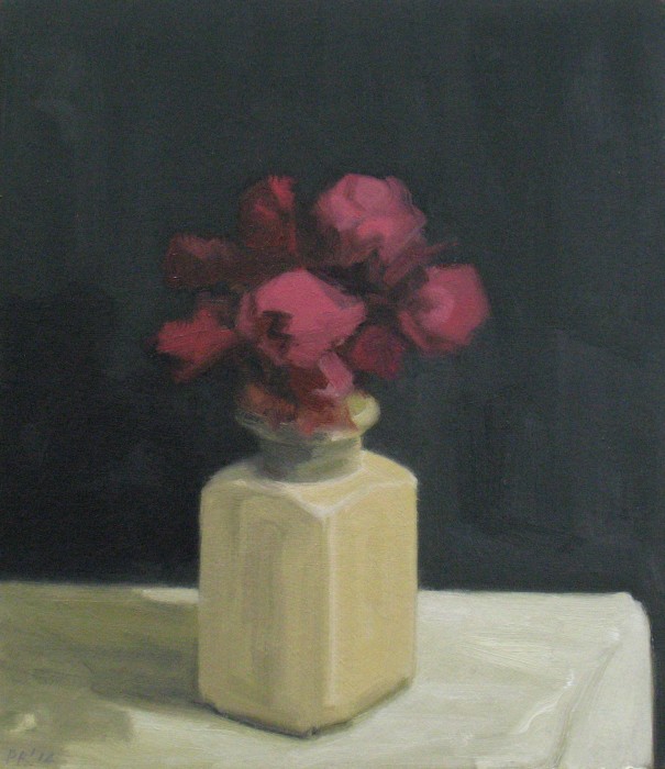 Peter Boggs - Camellias, Yellow Vase