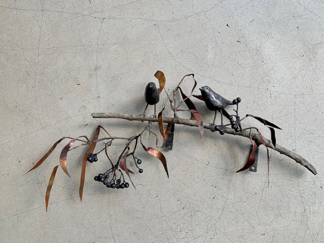 Bronze Branch with Bronze Birds & Gum  Nuts & Copper Leaves 2023