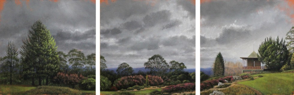 Moody Afternoon at Mount Tomah (Triptych)